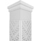 Ekena Millwork Craftsman Classic Square Non-Tapered Gilcrest Fretwork Column w/ Prairie Capital & Prairie Base CC0809ENGCTPRPR - alternate 3